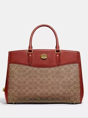 LIKE NEW COACH BROOKE CARRYALL BAG IN SIGNATURE CANVAS